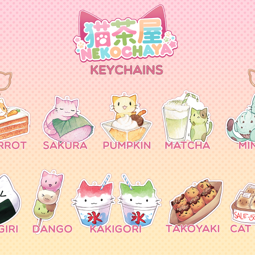 NekochayaKeychains2 Nekochaya Acrylic Keychains