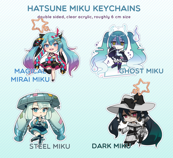 Hatsune Miku Acrylic Keychains