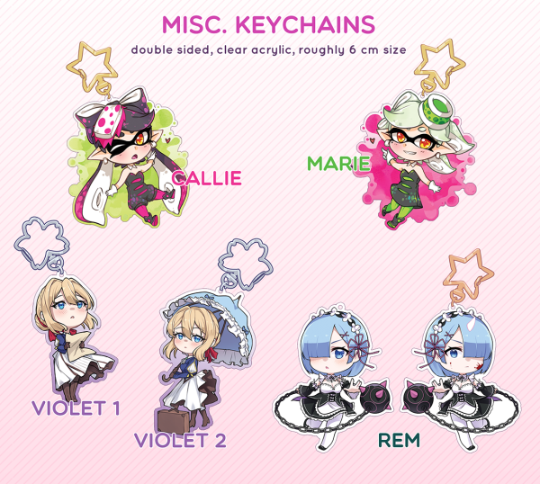 MiscKeychains Misc. Acrylic Keychains