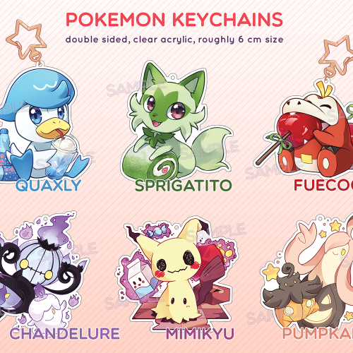 Pokemon Acrylic Keychains