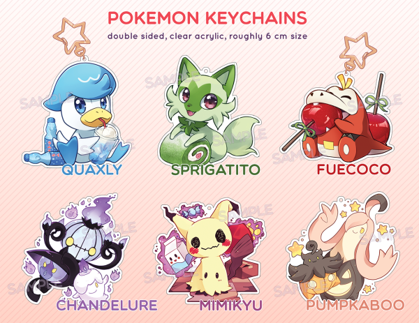 Pokemon Acrylic Keychains