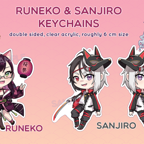 VTuberKeychains Vtuber Acrylic Keychains