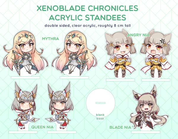 XenobladeStandees Xenoblade Chibi Acrylic Standees